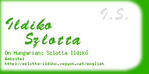 ildiko szlotta business card